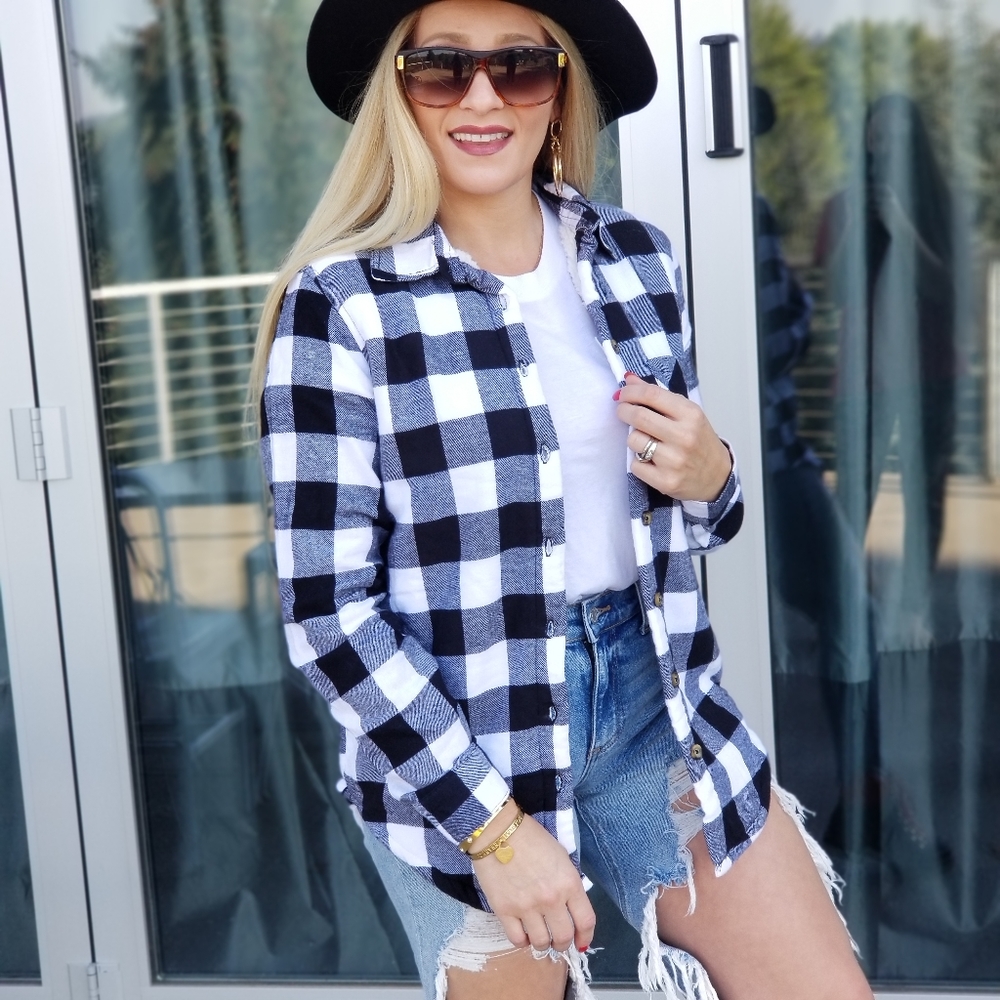 FEEL GOOD Flannel Fleece lined Button Down… - Picture 9 of 11
